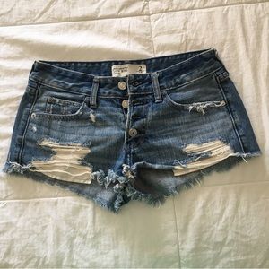 Abercrombie & Fitch - Low Rise Short- Denim Jean Shorts - 2 - 26
